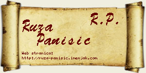 Ruža Panišić vizit kartica